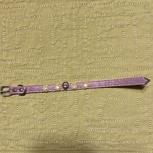 NOS 10” Leather Dog or Cat Collar with Jewels